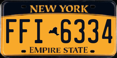 NY license plate FFI6334