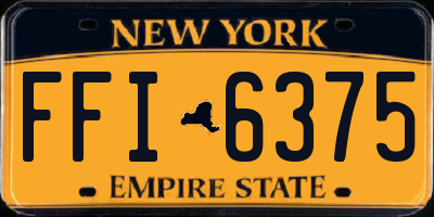 NY license plate FFI6375