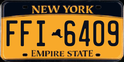 NY license plate FFI6409