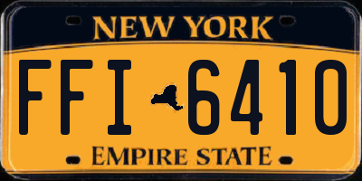 NY license plate FFI6410