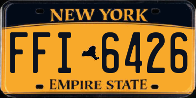NY license plate FFI6426