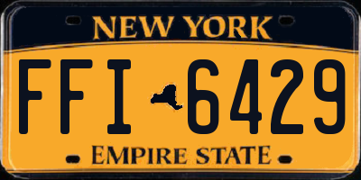 NY license plate FFI6429