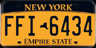 NY license plate FFI6434