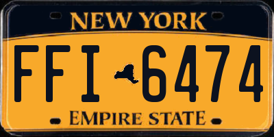 NY license plate FFI6474