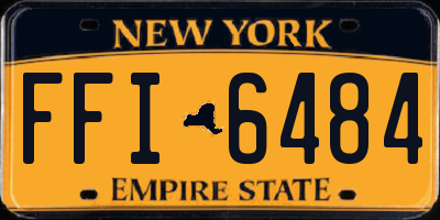 NY license plate FFI6484