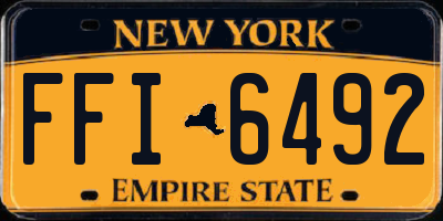 NY license plate FFI6492