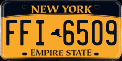 NY license plate FFI6509