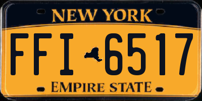NY license plate FFI6517