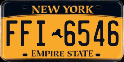 NY license plate FFI6546