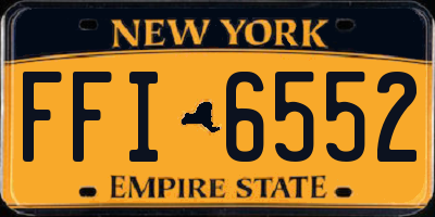 NY license plate FFI6552