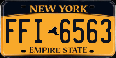 NY license plate FFI6563