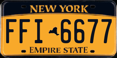 NY license plate FFI6677