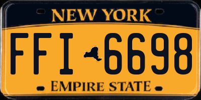 NY license plate FFI6698