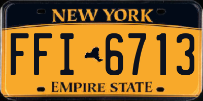 NY license plate FFI6713