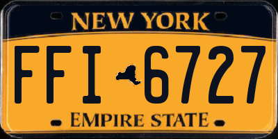 NY license plate FFI6727