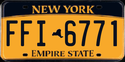 NY license plate FFI6771