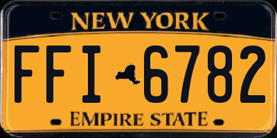 NY license plate FFI6782