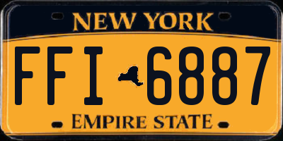 NY license plate FFI6887