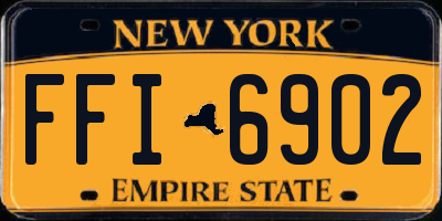 NY license plate FFI6902