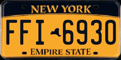 NY license plate FFI6930