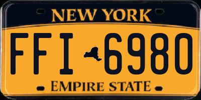 NY license plate FFI6980