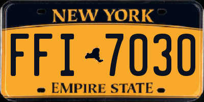 NY license plate FFI7030