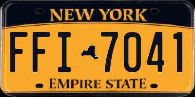 NY license plate FFI7041
