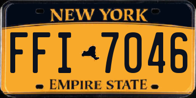 NY license plate FFI7046