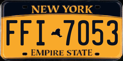 NY license plate FFI7053