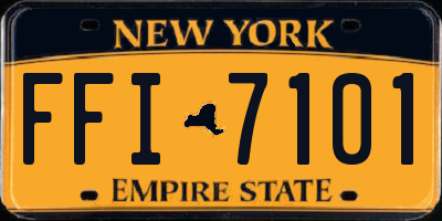 NY license plate FFI7101