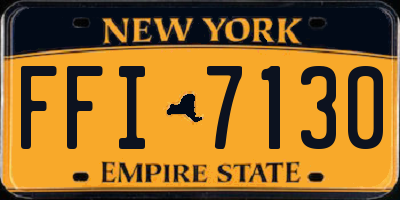 NY license plate FFI7130