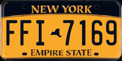 NY license plate FFI7169