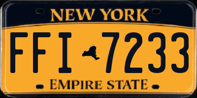 NY license plate FFI7233