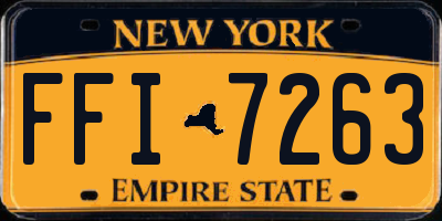 NY license plate FFI7263