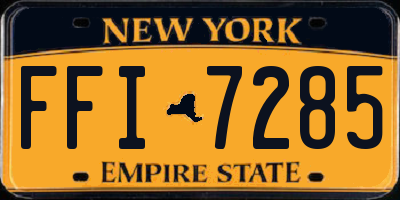 NY license plate FFI7285