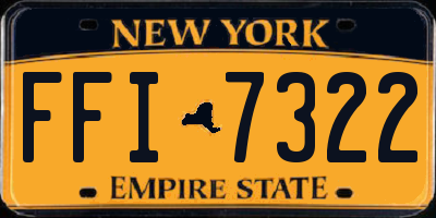 NY license plate FFI7322