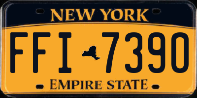 NY license plate FFI7390