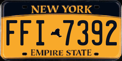 NY license plate FFI7392