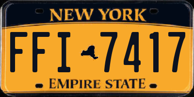 NY license plate FFI7417