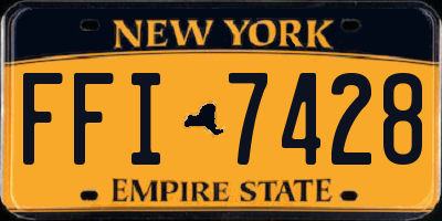 NY license plate FFI7428
