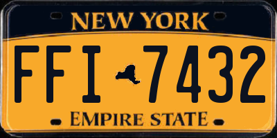 NY license plate FFI7432
