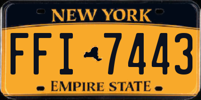 NY license plate FFI7443