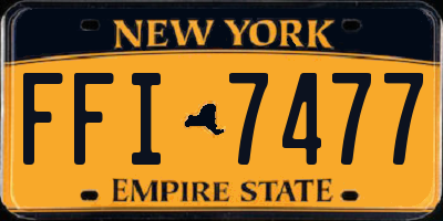 NY license plate FFI7477