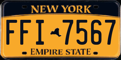 NY license plate FFI7567