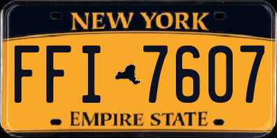 NY license plate FFI7607