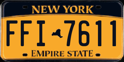 NY license plate FFI7611