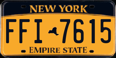 NY license plate FFI7615