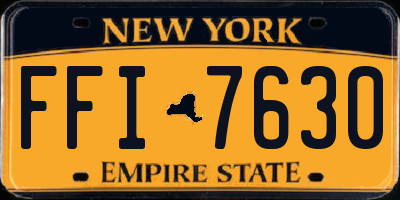 NY license plate FFI7630
