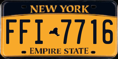 NY license plate FFI7716