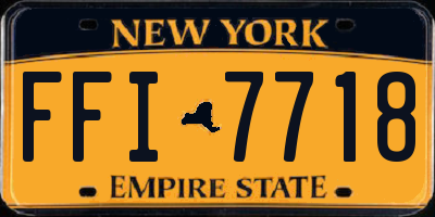 NY license plate FFI7718